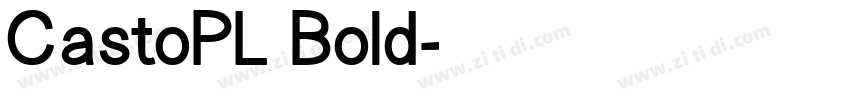 CastoPL Bold字体转换